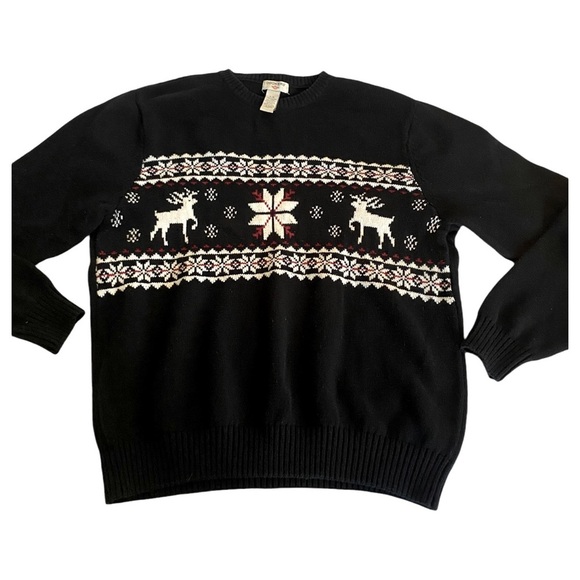 VINTAGE 100% COTTON GRANDPA FISHERMAN HOLIDAY/WINTER SWEATER THICK AND WARM - Picture 1 of 12